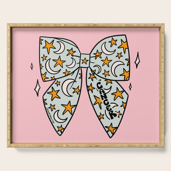 Cancer Zodiac Bow Serving Tray Gallery Image 1