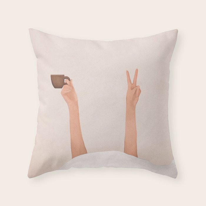 Good Peaceful Morning Throw Pillow Gallery Image 6