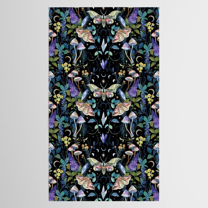 Crystals Moth Mushrooms Tablecloth Gallery Image 2