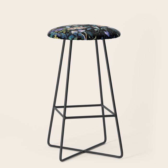 Crystals Moth Mushrooms Stool Gallery Image 1