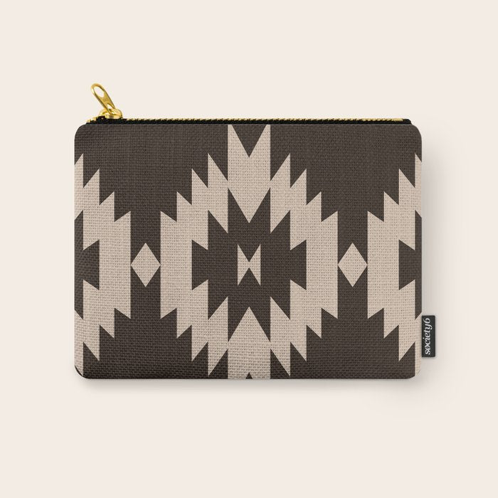 Southwestern Minimalism XXV - Mocha Brown Carry All Pouch Gallery Image 1