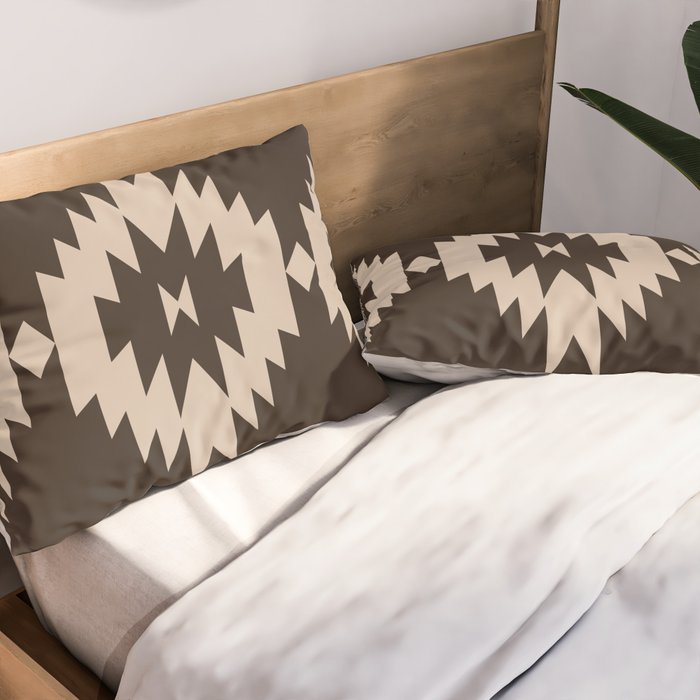 Southwestern Minimalism XXV - Mocha Brown Pillow Sham Gallery Image 2