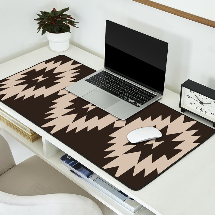 Southwestern Minimalism XXV - Mocha Brown Desk Mat Gallery Image 2