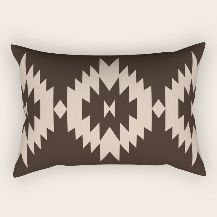 Southwestern Minimalism XXV - Mocha Brown Rectangular Pillow Gallery Image 2