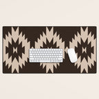 Southwestern Minimalism XXV - Mocha Brown Desk Mat Gallery Image 1