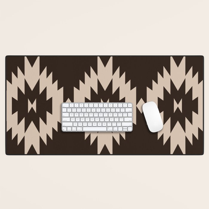 Southwestern Minimalism XXV - Mocha Brown Desk Mat Gallery Image 1