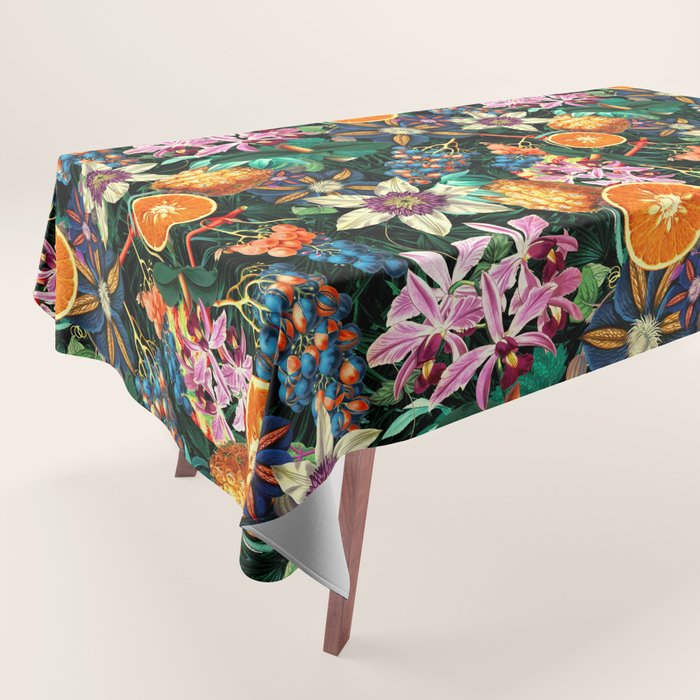 Tropical Orange Garden Tablecloth Gallery Image 1