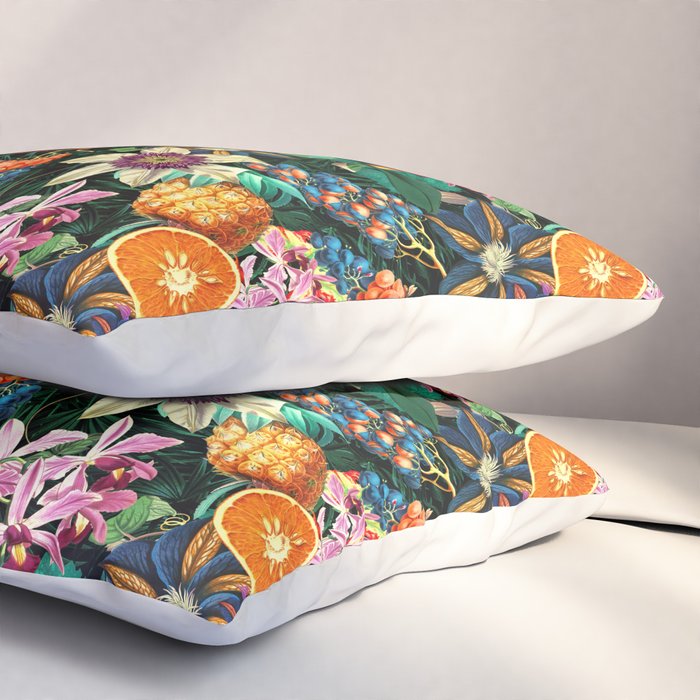 Tropical Orange Garden Pillow Sham Gallery Image 3