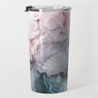 Blush and Paynes Gray Flowing Abstract Reflect Travel Mug Gallery Image 3