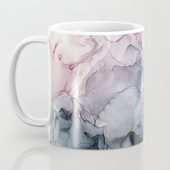 Blush and Paynes Gray Flowing Abstract Reflect Coffee Mug Gallery Image 3