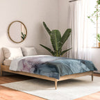 Blush and Paynes Gray Flowing Abstract Reflect Comforter Gallery Image 2