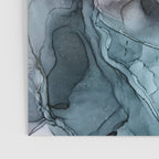 Blush and Paynes Gray Flowing Abstract Reflect Poster Gallery Image 3