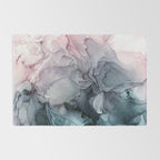 Blush and Paynes Gray Flowing Abstract Reflect Rug Gallery Image 2