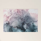 Blush and Paynes Gray Flowing Abstract Reflect Welcome Mat Gallery Image 1