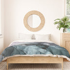 Blush and Paynes Gray Flowing Abstract Reflect Duvet Cover Gallery Image 3