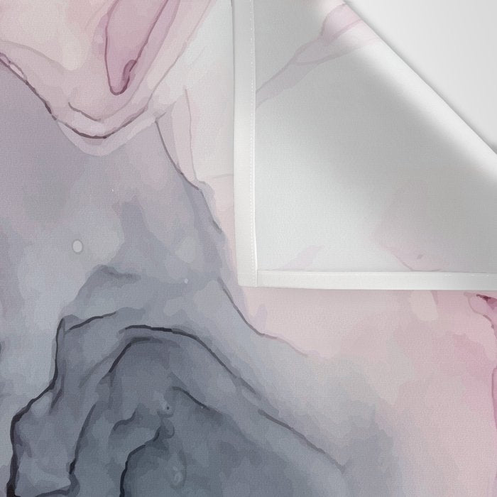 Blush and Paynes Gray Flowing Abstract Reflect Wall Tapestry Gallery Image 3