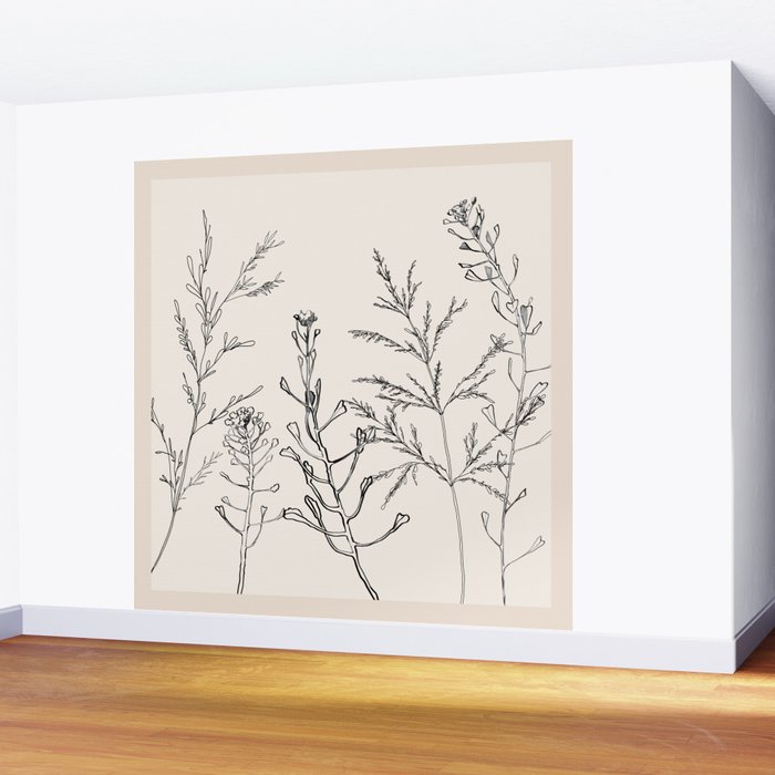 Minimalist Grass 2 Wall Mural Gallery Image 2