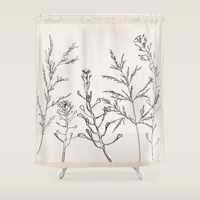 Minimalist Grass 2 Shower Curtain Gallery Image 1