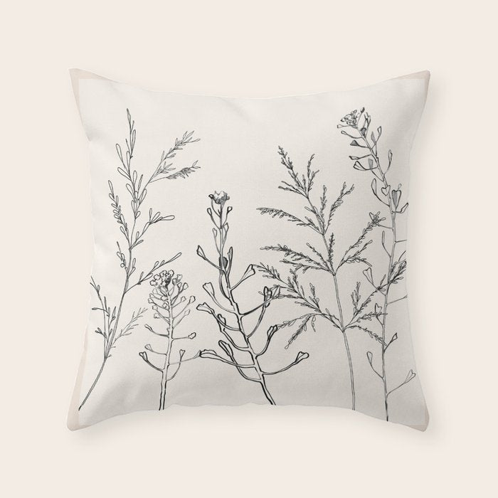 Minimalist Grass 2 Throw Pillow Gallery Image 1