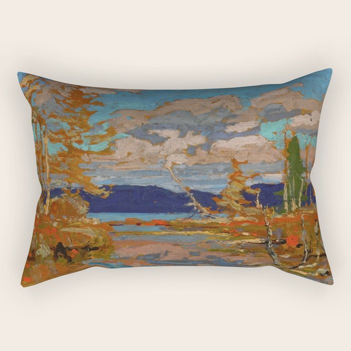Tom Thomson The Lake, Bright Day 1916 Canadian Landscape Artist Rectangular Pillow Gallery Image 1