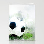 Watercolor soccer ball Stationery Card Gallery Image 2