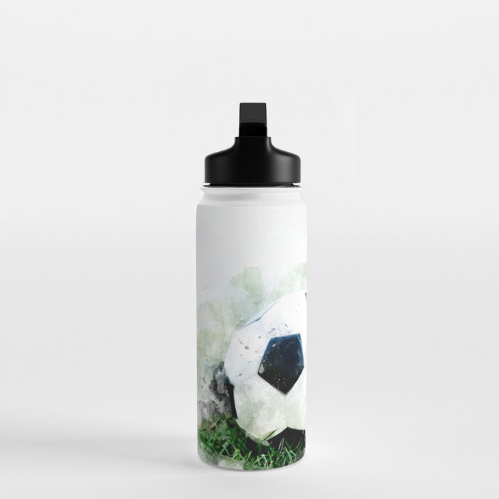 Watercolor soccer ball Water Bottle Gallery Image 3