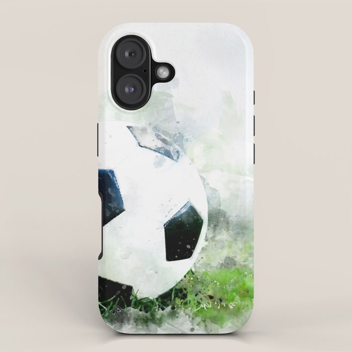 Watercolor soccer ball iPhone Case Gallery Image 1