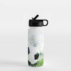 Watercolor soccer ball Water Bottle Gallery Image 1