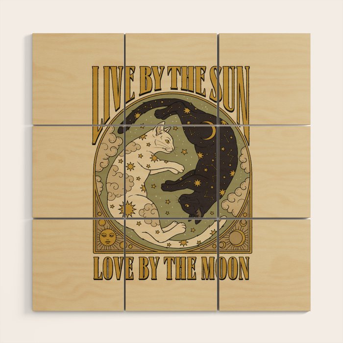 Sun and Moon Wood Wall Art Gallery Image 1