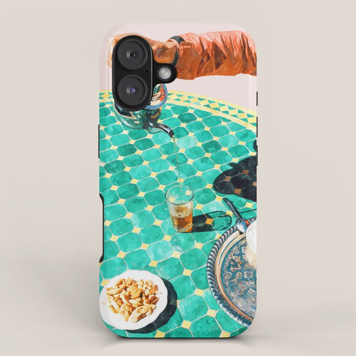 Chai, India Culture & People Painting, Exotic Travel Places Tea Bohemian Colorful Morocco Turkish iPhone Case Gallery Image 1