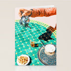 Chai, India Culture & People Painting, Exotic Travel Places Tea Bohemian Colorful Morocco Turkish Stationery Card Gallery Image 2