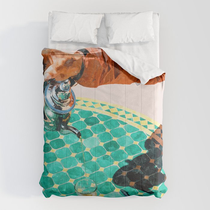 Chai, India Culture & People Painting, Exotic Travel Places Tea Bohemian Colorful Morocco Turkish Comforter Gallery Image 6
