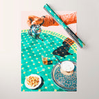Chai, India Culture & People Painting, Exotic Travel Places Tea Bohemian Colorful Morocco Turkish Wrapping Paper Gallery Image 1