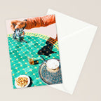 Chai, India Culture & People Painting, Exotic Travel Places Tea Bohemian Colorful Morocco Turkish Stationery Card Gallery Image 2