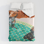 Chai, India Culture & People Painting, Exotic Travel Places Tea Bohemian Colorful Morocco Turkish Duvet Cover Gallery Image 6