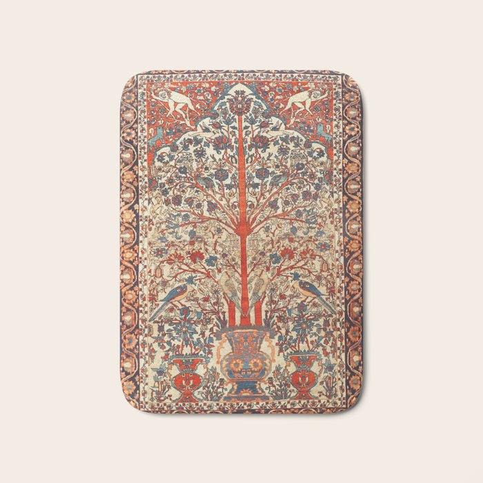 Antique Persian Tree Of Life Rug Print  Bath Mat Gallery Image 1