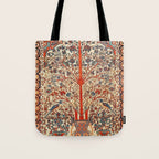 Antique Persian Tree Of Life Rug Print  Tote Bag Gallery Image 1