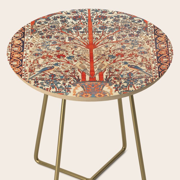 Antique Persian Tree Of Life Rug Print  Side Table Gallery Image 2