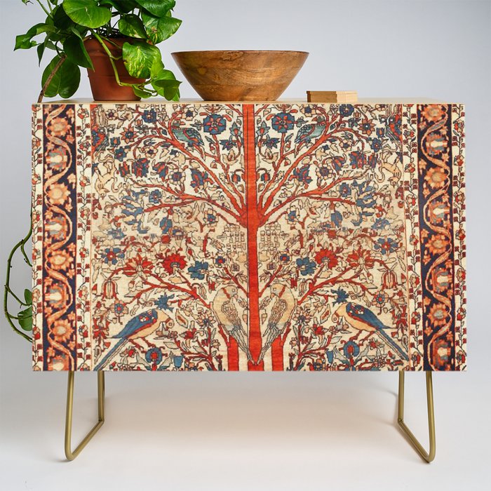 Antique Persian Tree Of Life Rug Print  Credenza Gallery Image 1