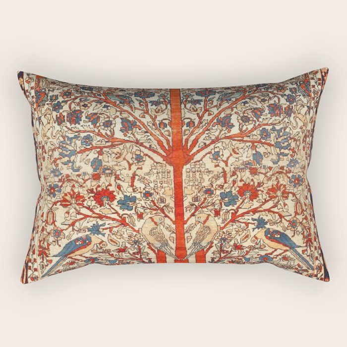 Antique Persian Tree Of Life Rug Print  Rectangular Pillow Gallery Image 2