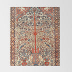 Antique Persian Tree Of Life Rug Print  Throw Blanket Gallery Image 2