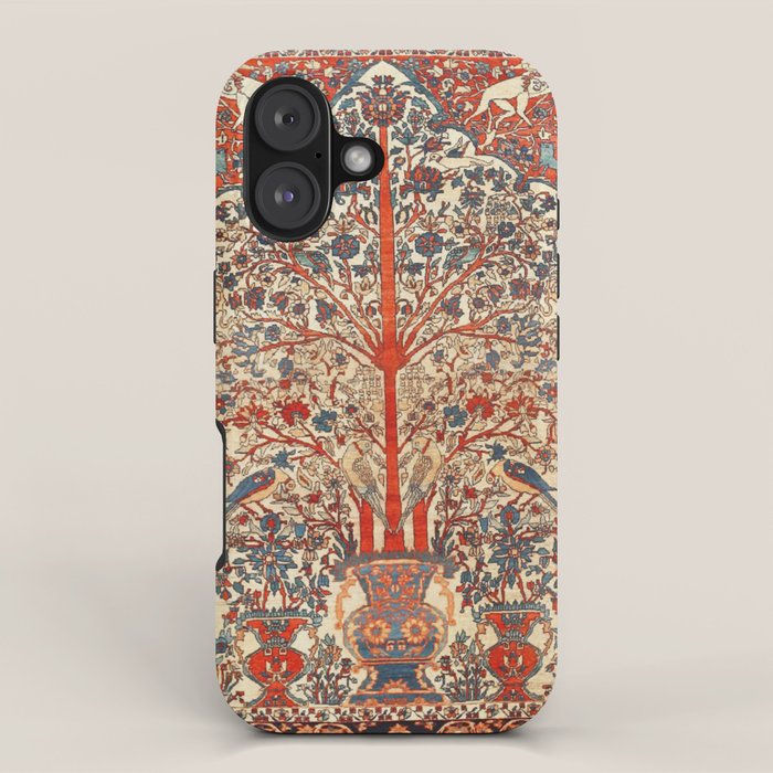 Antique Persian Tree Of Life Rug Print  iPhone Case Gallery Image 1