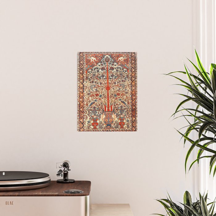 Antique Persian Tree Of Life Rug Print  Poster Gallery Image 2