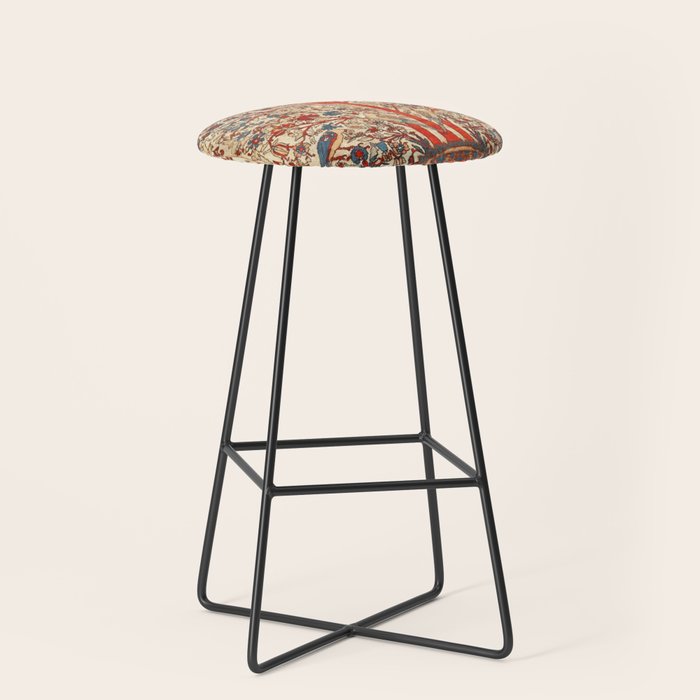 Antique Persian Tree Of Life Rug Print  Stool Gallery Image 1