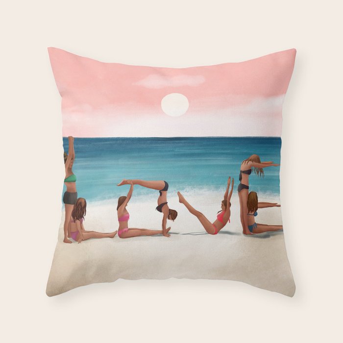 Sunset Love Throw Pillow Gallery Image 1