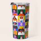 Diverse people in halloween costume pattern Travel Mug Gallery Image 3