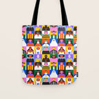 Diverse people in halloween costume pattern Tote Bag Gallery Image 1