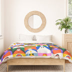 Diverse people in halloween costume pattern Duvet Cover Gallery Image 3