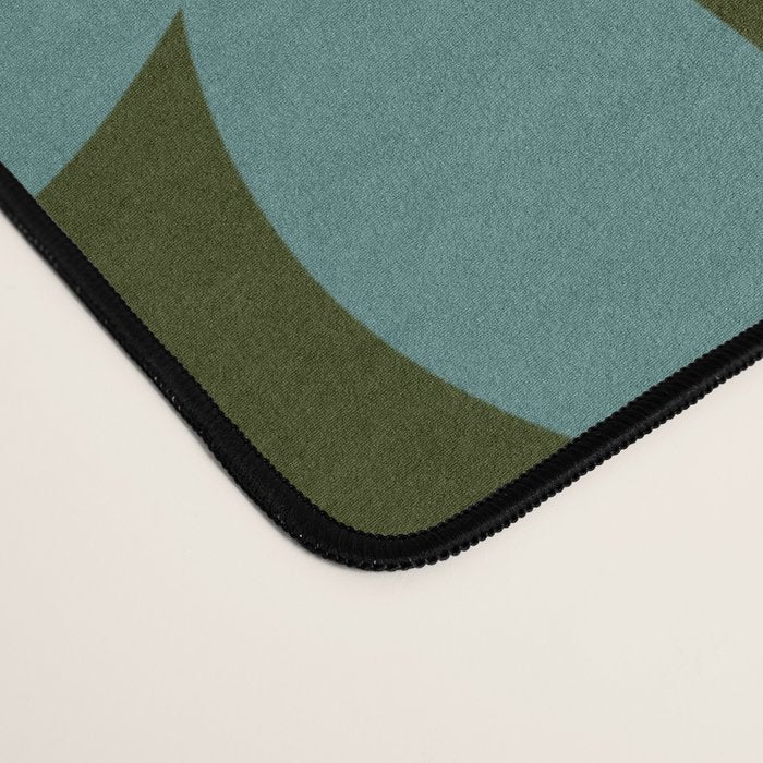Daisy Pop - Turquoise and Dark Green Desk Mat Gallery Image 4