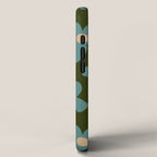 Daisy Pop - Turquoise and Dark Green iPhone Case Gallery Image 2